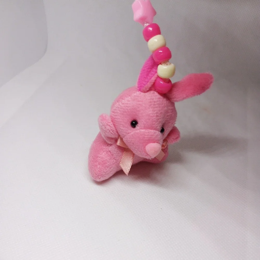 Adorable Fur Bunny Cute Plush Bunny Keychain Key Ring